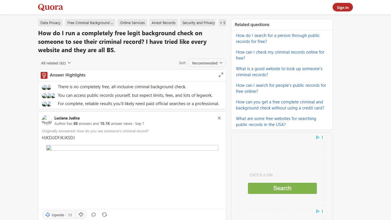 How to run a completely free legit background check on someone to see their criminal record - Quora